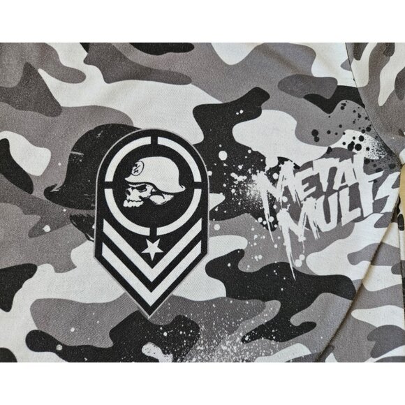 METAL MULISHA Black White Gray Camo Sleeve Graphic T-Shirt - Men's Size XL - Picture 2 of 8